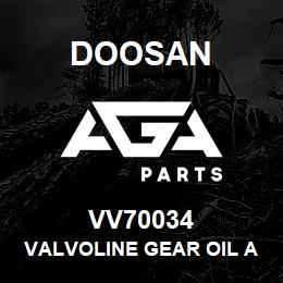 VV70034 Doosan VALVOLINE GEAR OIL AGMA EP8/IS | AGA Parts