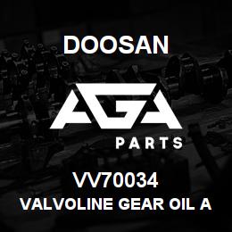 VV70034 Doosan VALVOLINE GEAR OIL AGMA EP8/IS | AGA Parts