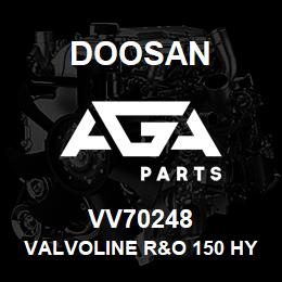 VV70248 Doosan VALVOLINE R&O 150 HYDRAULIC OI | AGA Parts