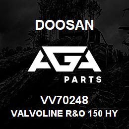 VV70248 Doosan VALVOLINE R&O 150 HYDRAULIC OI | AGA Parts
