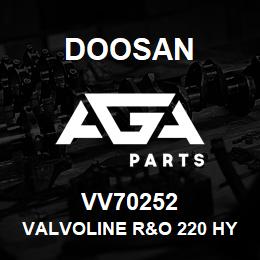 VV70252 Doosan VALVOLINE R&O 220 HYDRAULIC OI | AGA Parts