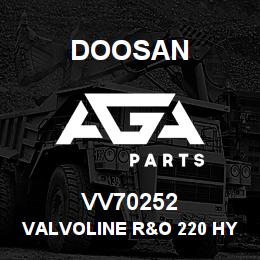 VV70252 Doosan VALVOLINE R&O 220 HYDRAULIC OI | AGA Parts