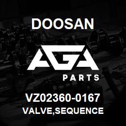 VZ02360-0167 Doosan VALVE,SEQUENCE | AGA Parts