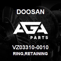 VZ03310-0010 Doosan RING,RETAINING | AGA Parts