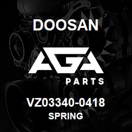 VZ03340-0418 Doosan SPRING | AGA Parts