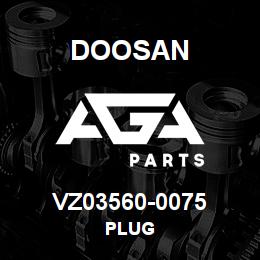 VZ03560-0075 Doosan PLUG | AGA Parts