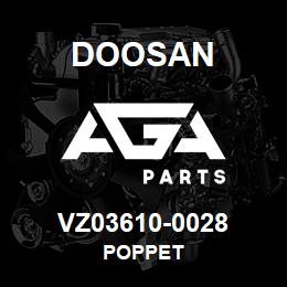 VZ03610-0028 Doosan POPPET | AGA Parts