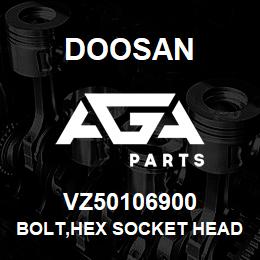 VZ50106900 Doosan BOLT,HEX SOCKET HEAD | AGA Parts