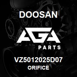 VZ5012025D07 Doosan ORIFICE | AGA Parts