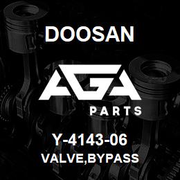Y-4143-06 Doosan VALVE,BYPASS | AGA Parts