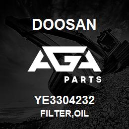YE3304232 Doosan FILTER,OIL | AGA Parts