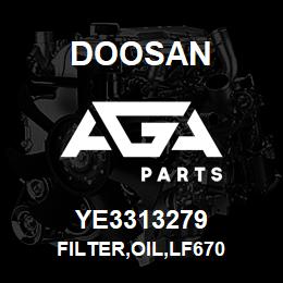 YE3313279 Doosan FILTER,OIL,LF670 | AGA Parts