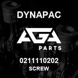 0211110202 Dynapac SCREW | AGA Parts
