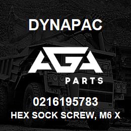 0216195783 Dynapac HEX SOCK SCREW, M6 X 20 | AGA Parts