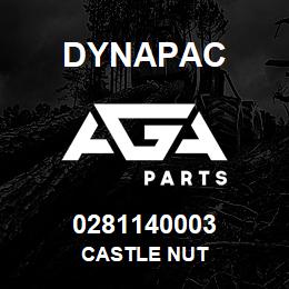 0281140003 Dynapac CASTLE NUT | AGA Parts