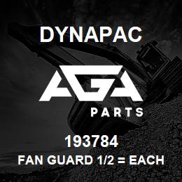 193784 Dynapac Fan Guard 1/2 = Each Cp132 | AGA Parts