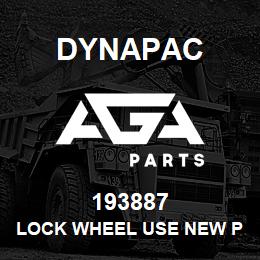 193887 Dynapac Lock Wheel USE NEW PART# 4700198195 | AGA Parts