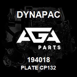 194018 Dynapac Plate Cp132 | AGA Parts