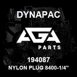 194087 Dynapac Nylon Plug 8400-1/4" -Ppb | AGA Parts
