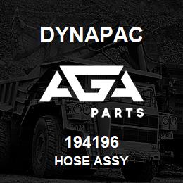 194196 Dynapac Hose Assy | AGA Parts