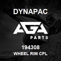 194308 Dynapac Wheel Rim Cpl | AGA Parts