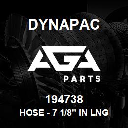 194738 Dynapac Hose - 7 1/8" In Lngth | AGA Parts