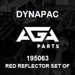 195063 Dynapac Red Reflector Set Of 2 Repl Aces 476003 | AGA Parts