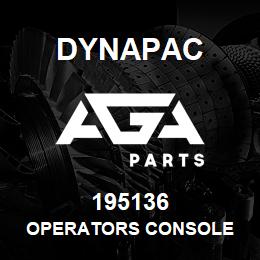 195136 Dynapac Operators Console | AGA Parts