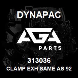 313036 Dynapac Clamp Exh Same As 921150 | AGA Parts