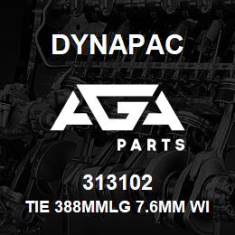 313102 Dynapac Tie 388Mmlg 7.6Mm Wide Cable Self Lock Blk Nyln 2478Std51 | AGA Parts