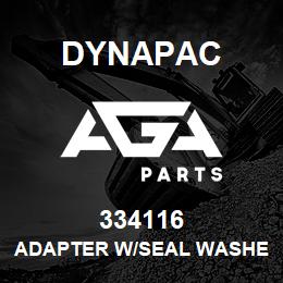 334116 Dynapac Adapter W/Seal Washer | AGA Parts