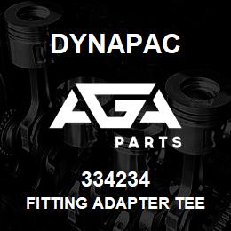 334234 Dynapac Fitting Adapter Tee Run 6Fj Urt-6Mj-6Mj-S 00 080267 | AGA Parts