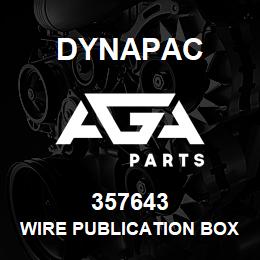 357643 Dynapac Wire Publication Box Ring Is 358254 | AGA Parts