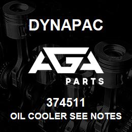 374511 Dynapac Oil Cooler See Notes | AGA Parts