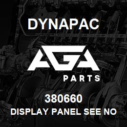 380660 Dynapac Display Panel See Notes | AGA Parts