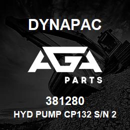 381280 Dynapac Hyd Pump Cp132 S/N 21620331 | AGA Parts