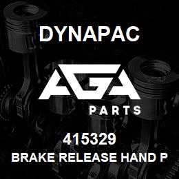 415329 Dynapac Brake Release Hand Pump | AGA Parts