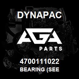 4700111022 Dynapac BEARING (SEE | AGA Parts