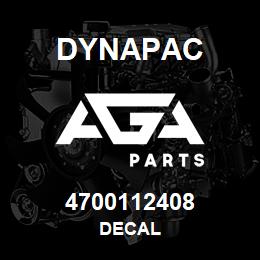 4700112408 Dynapac DECAL | AGA Parts