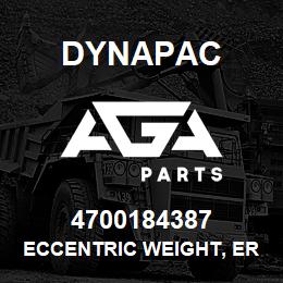 4700184387 Dynapac Eccentric Weight, Er505 | AGA Parts