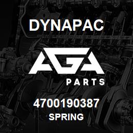 4700190387 Dynapac SPRING | AGA Parts