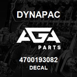 4700193082 Dynapac DECAL | AGA Parts