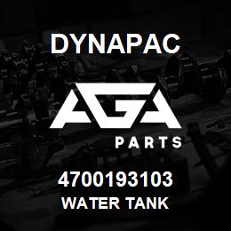 4700193103 Dynapac WATER TANK | AGA Parts