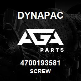 4700193581 Dynapac SCREW | AGA Parts