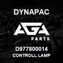 D977800014 Dynapac CONTROLL LAMP | AGA Parts