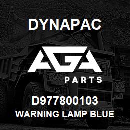 D977800103 Dynapac WARNING LAMP BLUE | AGA Parts