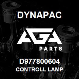 D977800604 Dynapac CONTROLL LAMP | AGA Parts