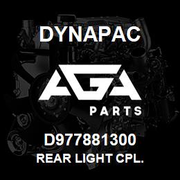 D977881300 Dynapac REAR LIGHT CPL. | AGA Parts