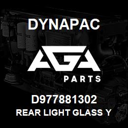 D977881302 Dynapac REAR LIGHT GLASS Y | AGA Parts