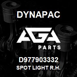 D977903332 Dynapac SPOT LIGHT R.H. | AGA Parts